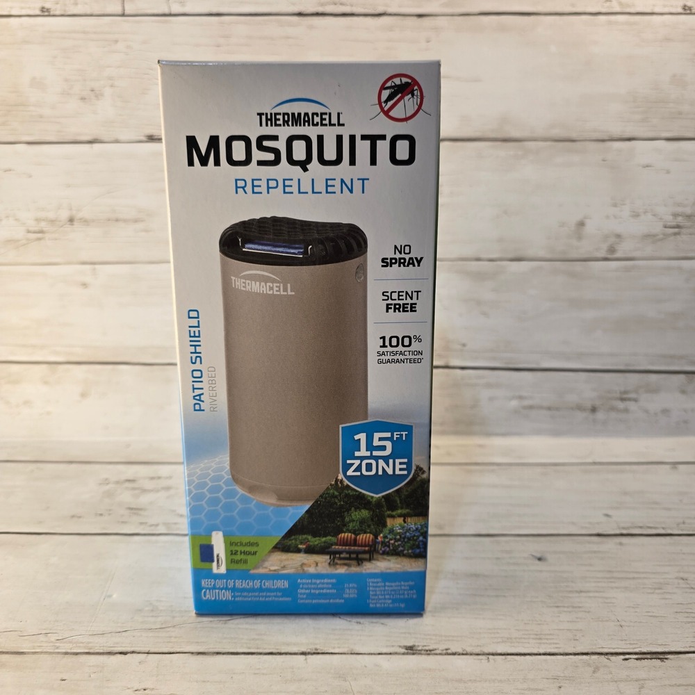 Thermacell Patio Shield Mosquito Repellent Riverbed Tan 15ft Zone MR-PS-RB